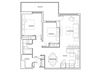 Royal Rose in Etobicoke,ON open concept 2 bed 1 bath floor plan